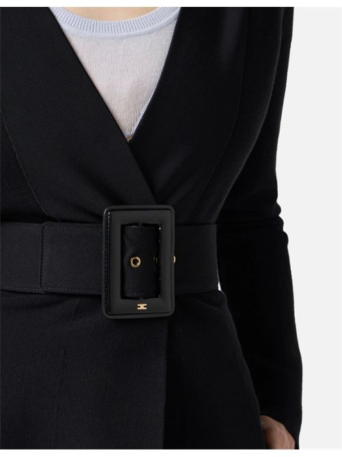 GIACCA IN MAGLIA CON CINTURA ELISABETTA FRANCHI | MK48S57E2110 Nero